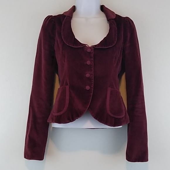 Rebecca Taylor Jackets & Blazers - Rebecca Taylor Burgundy Blazer